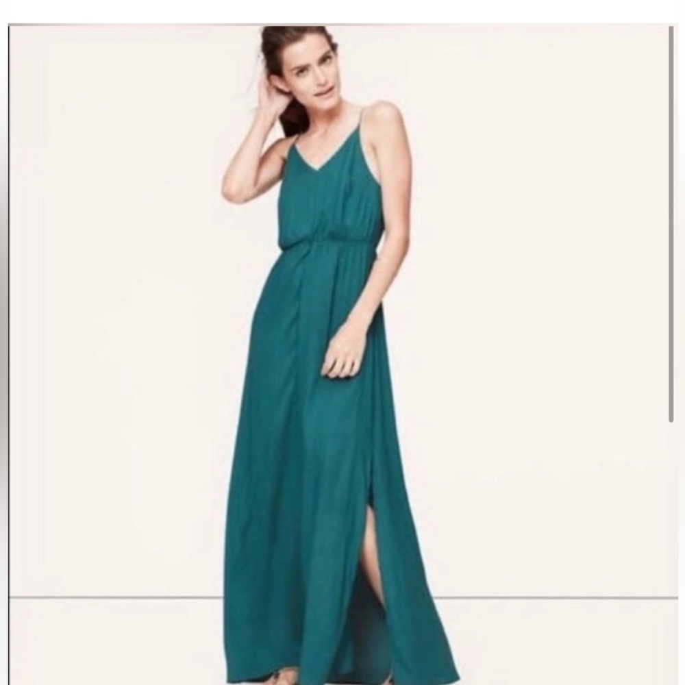 Emerald Green Loft Maxi Dress